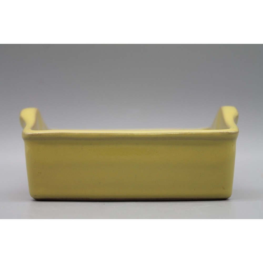 Vintage Glidden Ferris Wheel Appetizer Dish Yellow Ceramic MCM 1005-F 5"
